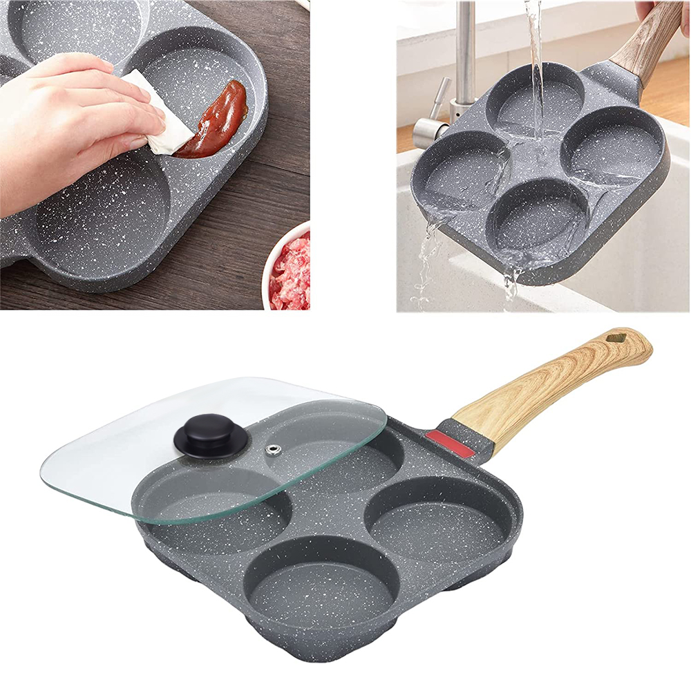 논스틱 4컵 계란 프라이팬(뚜껑 포함) 알루미늄 팬케이 - Mini Pancake Griddle 리뷰 및 가격