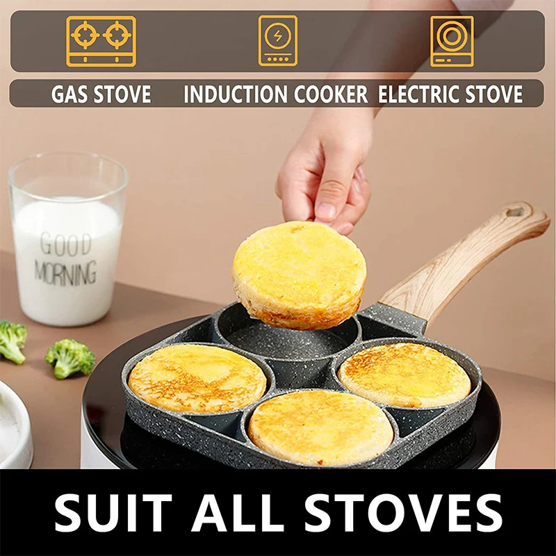팬케이크 계란 프라이팬 4구 오믈렛 수란 프라이팬 아침 - Mini Pancake Griddle 리뷰 및 가격