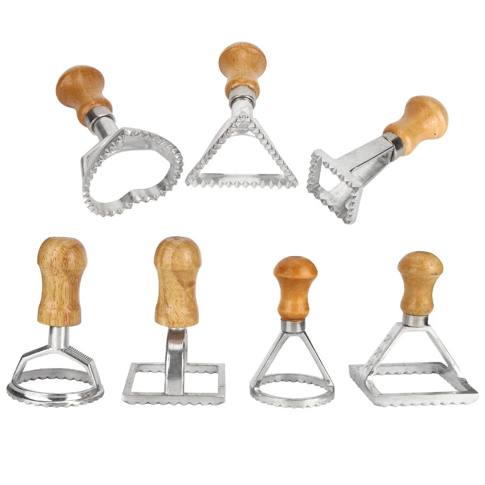 7개의 개별형 수직 라비올리 커터 세트, 원목 물결무늬 - Dumpling Press Set 리뷰 및 가격