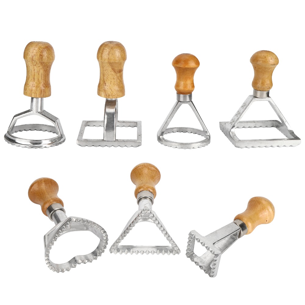 7개의 개별형 수직 라비올리 커터 세트, 원목 물결무늬 - Dumpling Press Set 리뷰 및 가격